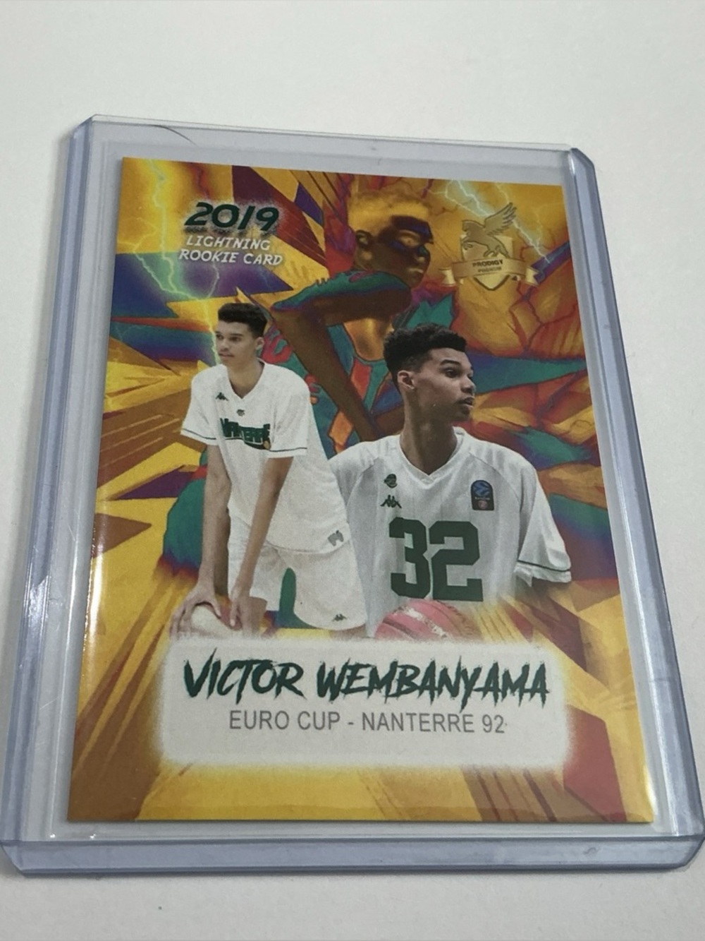 Victor Wembanyama Rookie Lightning 2018-19 Nanterre 92 Euro Cup Basketball Card